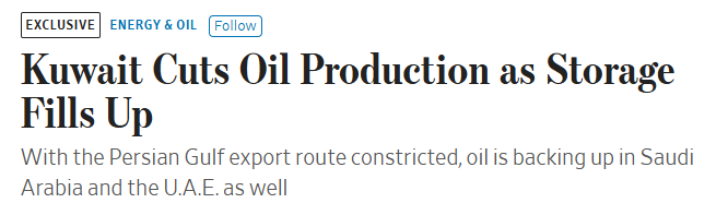 Kuwait Cuts Oil Output as Strait of Hormuz Disruptions Fill Storage Tanks